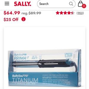 BaByliss Pro straightening/ curling stainless steel tool